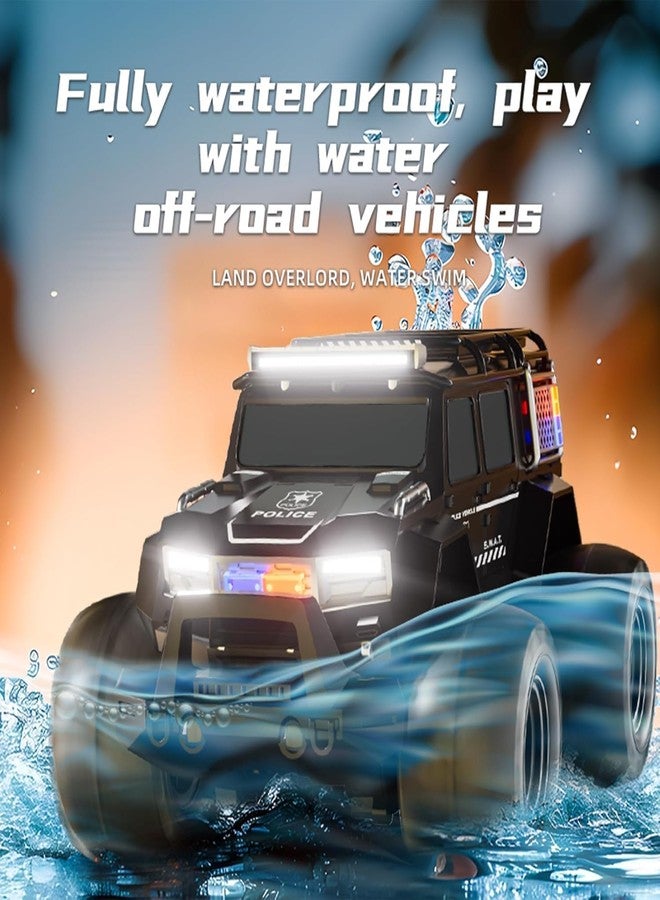 VIKINGS Waterproof Rc Police Cars Amphipious Remote Control Car SUV Truck Indoor Outdoor Toys with Police-Siren Lights for 6 7 8 9 10 11 12 Year Old Kids Boys Girls Gifts - Image 3